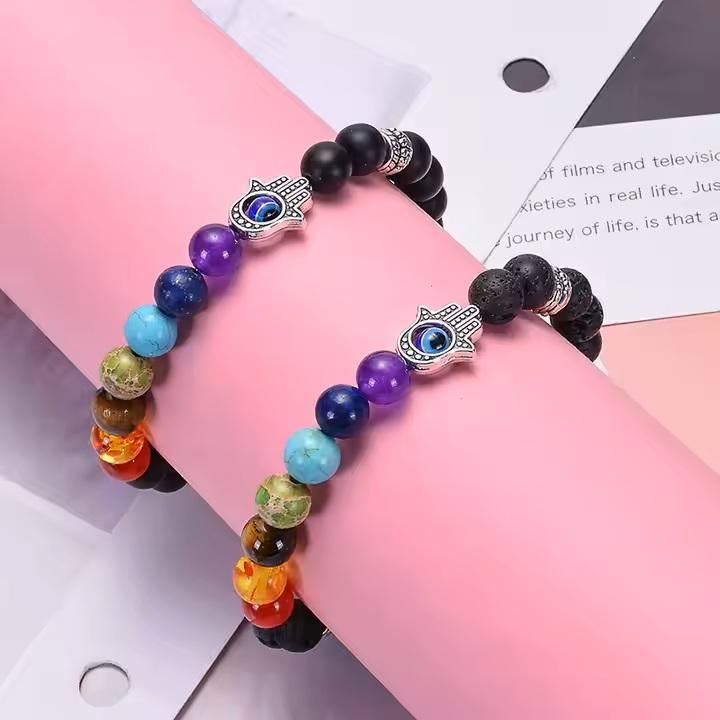 Classic 7 Chakra Beads Bracelet Pack of 1